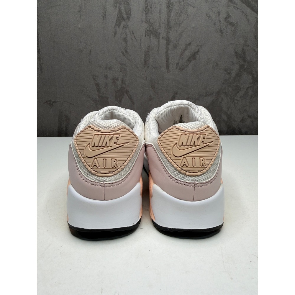 Nike Women’s Air Max 90 Sneakers in White and Peach - Picture 3 of 9